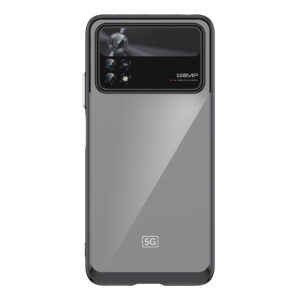 Skaidrus dėklas Outer Space Case telefonui XIAOMI POCO X4 PRO 5G su juodu rėmeliu