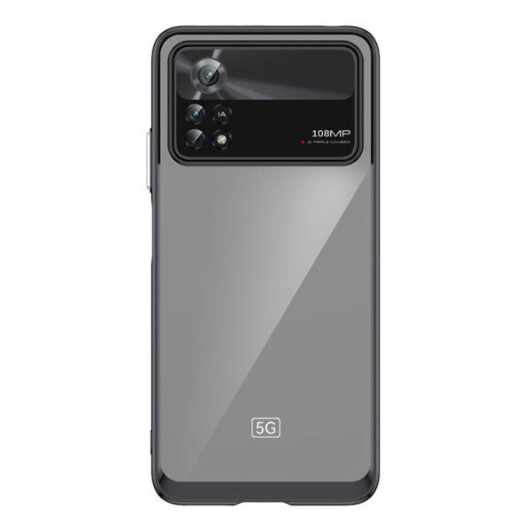 Skaidrus dėklas Outer Space Case telefonui XIAOMI POCO X4 PRO 5G su juodu rėmeliu