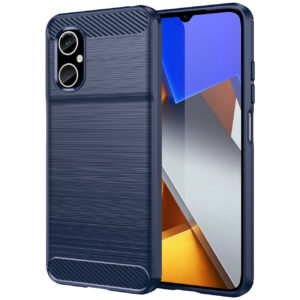 Mėlynas dėklas Carbon Case telefonui XIAOMI REDMI NOTE 11E /REDMI 10 5G / REDMI 10 PRIME+ 5G / POCO M4 5G