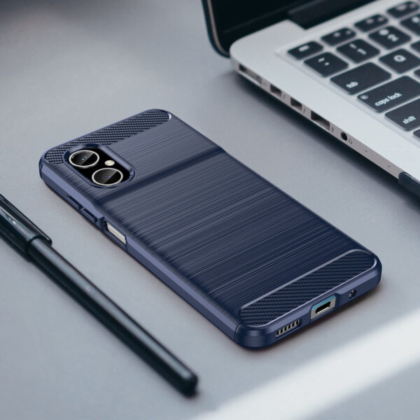 Mėlynas dėklas Carbon Case telefonui XIAOMI REDMI NOTE 11E /REDMI 10 5G / REDMI 10 PRIME+ 5G / POCO M4 5G