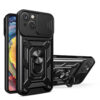 Juodas dėklas Hybrid Armor Camshield telefonui APPLE IPHONE 14