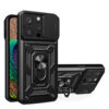 Juodas dėklas Hybrid Armor Camshield telefonui APPLE IPHONE 14 PRO