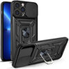 Juodas dėklas Hybrid Armor Camshield telefonui APPLE IPHONE 13 PRO