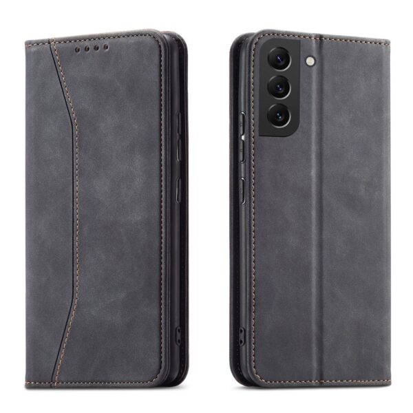 Juodas dėklas-knygutė Magnet Fancy Case telefonui SAMSUNG GALAXY S23 ULTRA