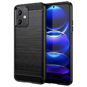 Juodas dėklas Carbon Case telefonui XIAOMI POCO X5 5G / REDMI NOTE 12 5G