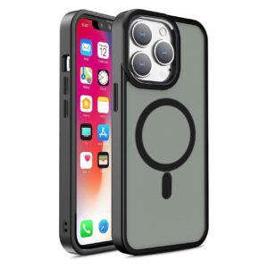 Juodas dėklas Armored Magnetic MagSafe telefonui APPLE IPHONE 14 PRO MAX