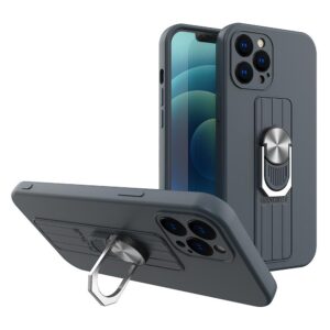 Tamsiai mėlynas silikoninis dėklas Ring Case telefonui SAMSUNG GALAXY S21 5G