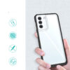 Skaidrus dėklas Clear 3in1 telefonui SAMSUNG GALAXY S22 su juodu rėmeliu