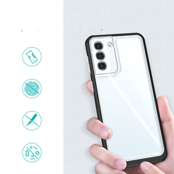 Skaidrus dėklas Clear 3in1 telefonui SAMSUNG GALAXY S22 su juodu rėmeliu