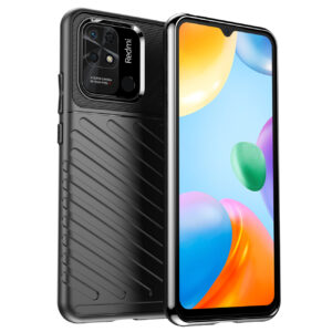 Juodas dėklas Thunder Case Flexible telefonui XIAOMI REDMI 10C