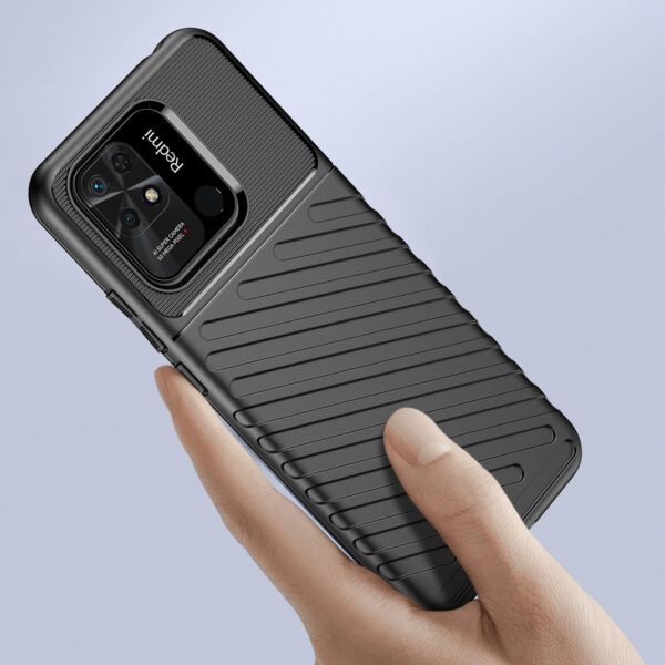 Juodas dėklas Thunder Case Flexible telefonui XIAOMI REDMI 10C