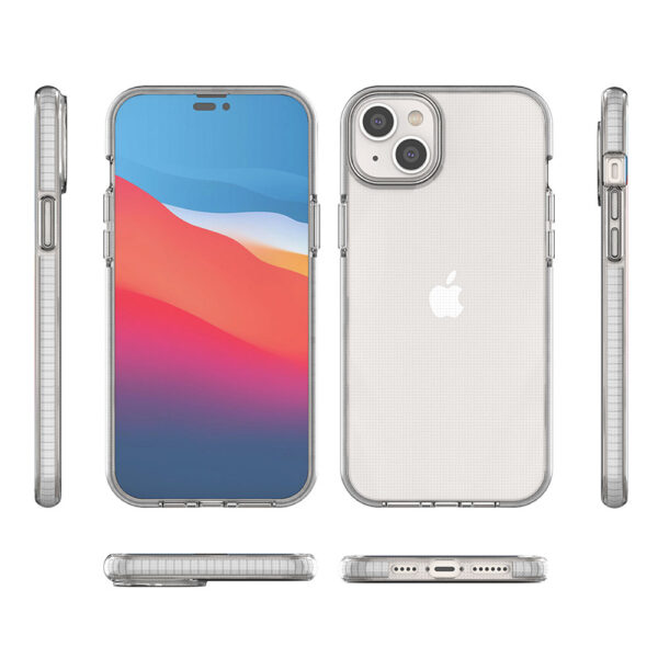 Skaidrus dėklas Spring Case telefonui APPLE IPHONE 14 PLUS su juodu rėmeliu