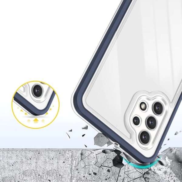 Samsung Galaxy A32 4G telefono dėklas Clear 3in1, skaidrus
