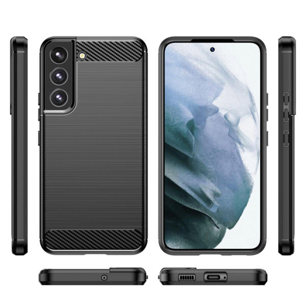 Juodas dėklas Carbon Case telefonui SAMSUNG GALAXY S23 PLUS