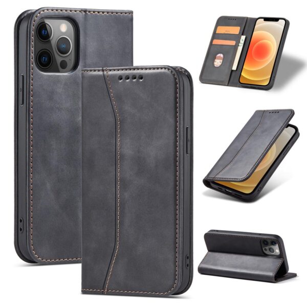 Juodas dėklas-knygutė Magnet Fancy Case telefonui SAMSUNG GALAXY A23 5G