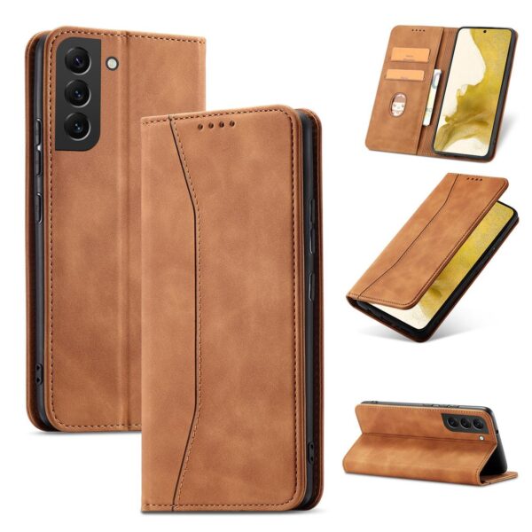 Rudas dėklas-knygutė Magnet Fancy Case telefonui SAMSUNG GALAXY S23