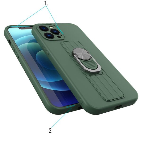 Rožinis silikoninis dėklas Ring Case telefonui APPLE IPHONE SE 2022 / SE 2020 / 8 /  7
