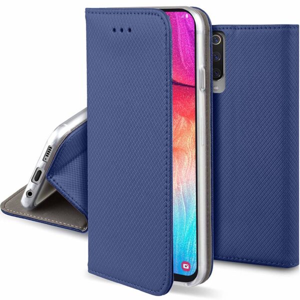 Mėlynas dėklas-knygutė Flip Magnet telefonui APPLE IPHONE 13 PRO
