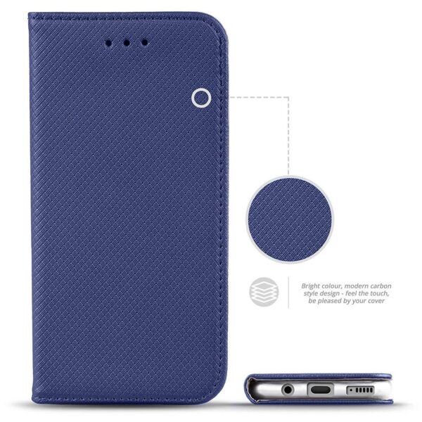 Mėlynas dėklas-knygutė Flip Magnet telefonui APPLE IPHONE 13 PRO