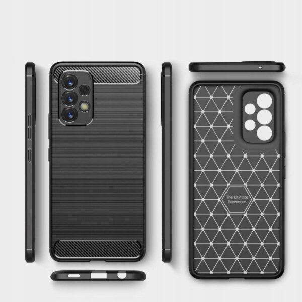Juodas dėklas Nexeri Carbon Armored telefonui SAMSUNG GALAXY A23 5G