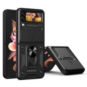 Juodas dėklas Tech-Protect Camshield Pro telefonui SAMSUNG GALAXY Z FLIP 4
