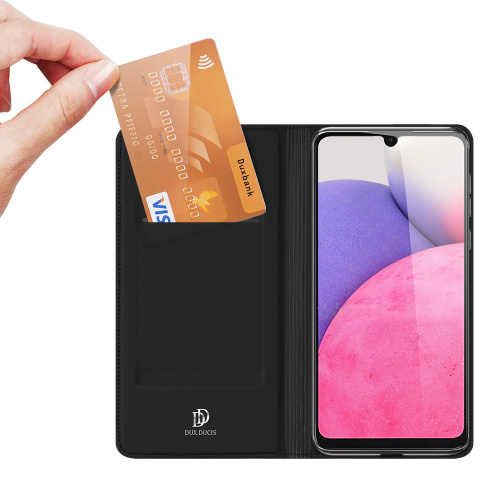 Juodas dėklas-knygutė Dux Ducis Skin Pro Bookcase telefonui SAMSUNG GALAXY A33 5G