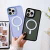 Juodas dėklas Armored Magnetic MagSafe telefonui APPLE IPHONE 14 PRO MAX