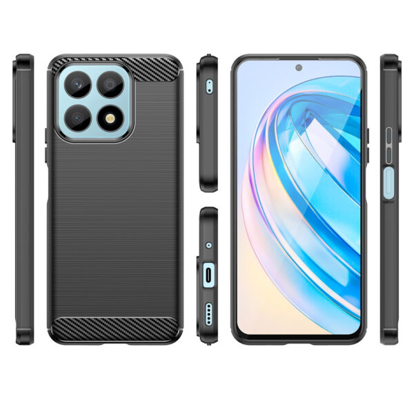 Juodas dėklas Carbon Case telefonui HONOR X8a
