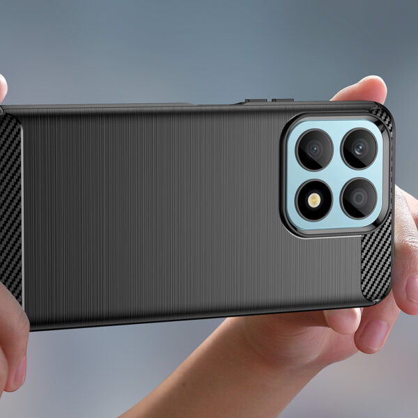 Juodas dėklas Carbon Case telefonui HONOR X8a