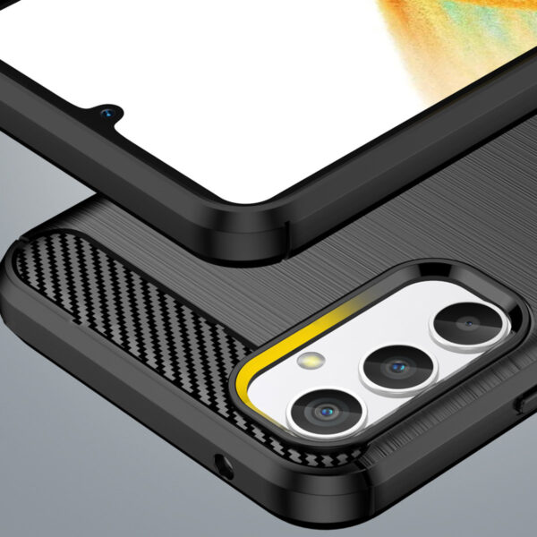 Juodas dėklas Carbon Case telefonui SAMSUNG GALAXY A34 5G