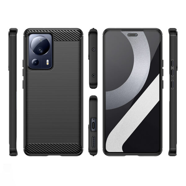 Juodas dėklas Carbon Case telefonui XIAOMI 13 LITE