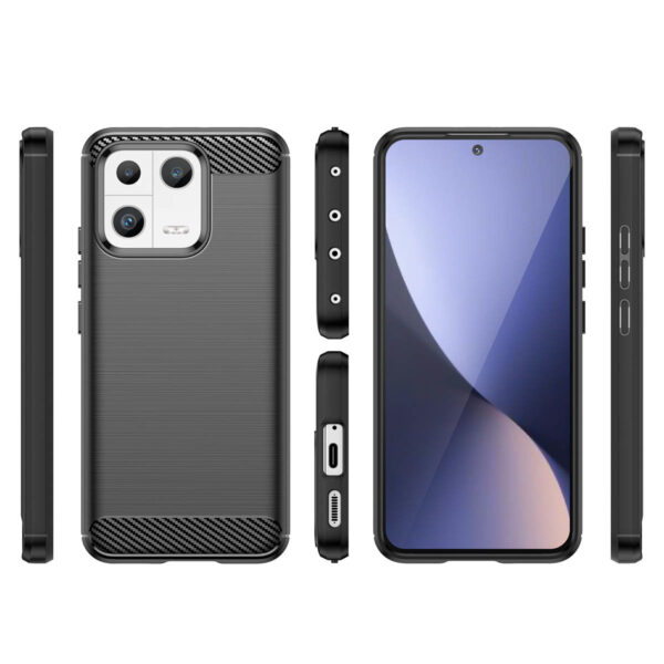 Juodas dėklas Carbon Case telefonui XIAOMI 13