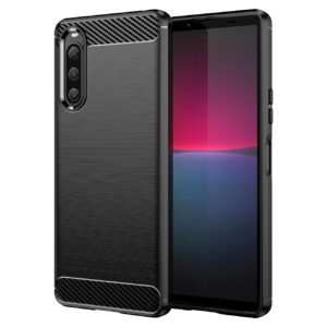 Juodas dėklas Carbon Case telefonui SONY XPERIA 10 V