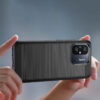 Juodas dėklas Carbon Case telefonui XIAOMI REDMI 11A / POCO C55 / REDMI 12C