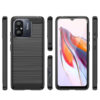 Juodas dėklas Carbon Case telefonui XIAOMI REDMI 11A / POCO C55 / REDMI 12C