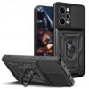 Juodas dėklas Tech-Protect Camshield Pro telefonui XIAOMI REDMI NOTE 12 PRO 5G / POCO X5 PRO 5G
