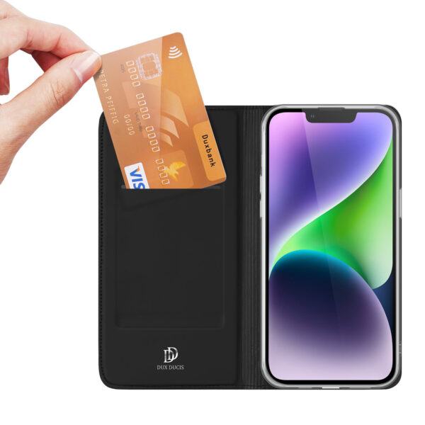 Juodas dėklas-knygutė Dux Ducis Skin Pro telefonui APPLE IPHONE 15
