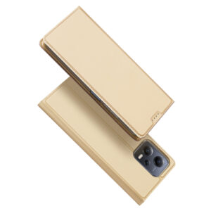 Aukso spalvos dėklas-knygutė Dux Ducis Skin Pro telefonui XIAOMI REDMI NOTE 12 PRO / POCO X5 PRO 5G