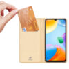 Aukso spalvos dėklas-knygutė Dux Ducis Skin Pro Flip telefonui XIAOMI REDMI 10C