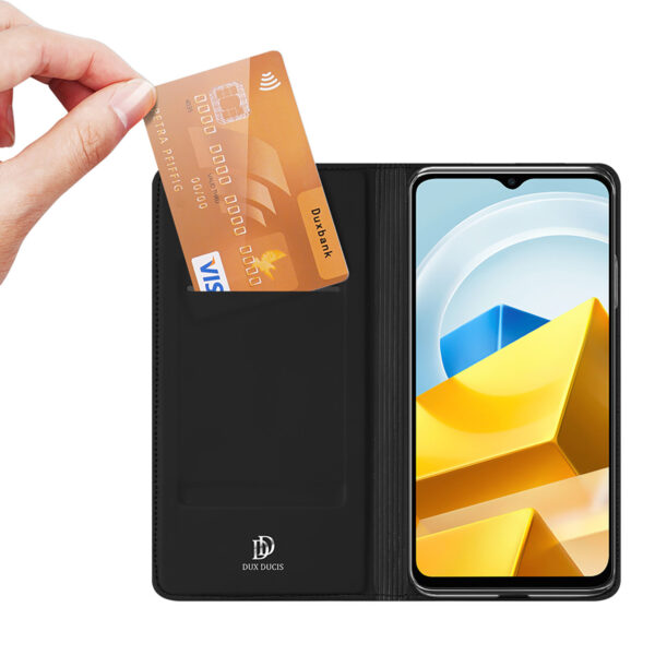 Juodas dėklas-knygutė Dux Ducis Skin Pro Case telefonui XIAOMI POCO M5