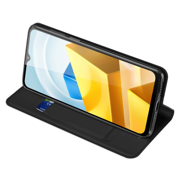 Juodas dėklas-knygutė Dux Ducis Skin Pro Case telefonui XIAOMI POCO M5