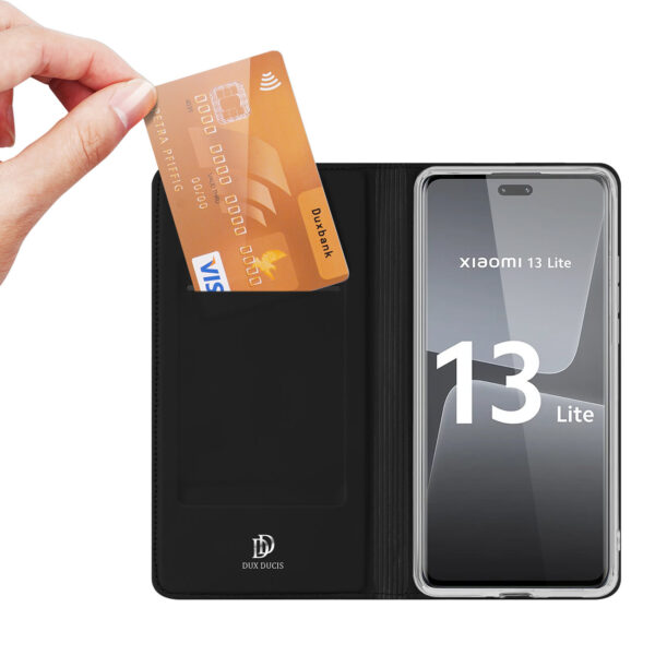 Juodas dėklas-knygutė Dux Ducis Skin Pro Case telefonui XIAOMI 13 LITE