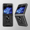 Juodas dėklas Hybrid Armor Camshield telefonui SAMSUNG GALAXY Z FLIP 5 5G