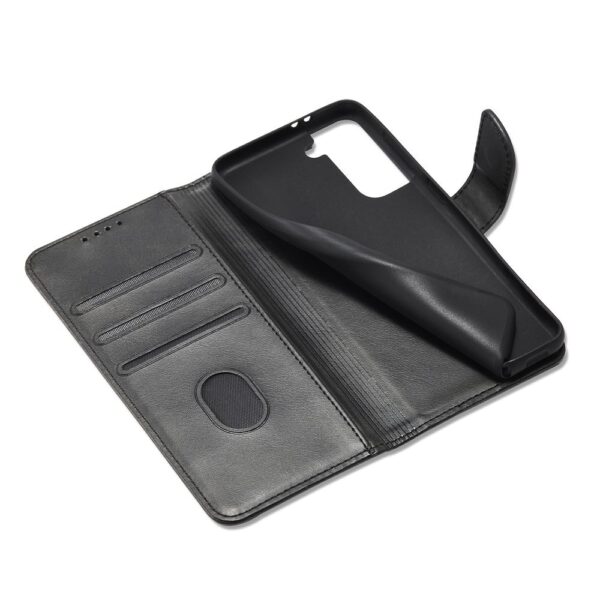 Juodas dėklas-knygutė Magnet Case telefonui SAMSUNG GALAXY S21 FE