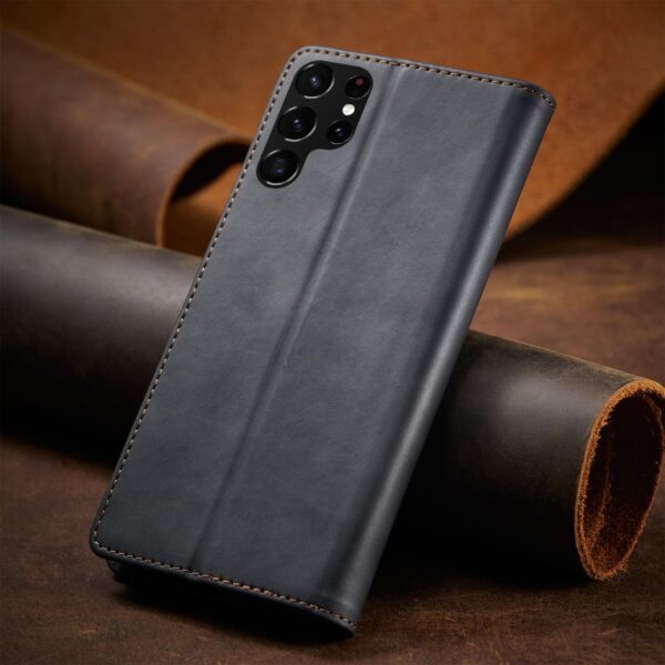 Juodas dėklas-knygutė Magnet Fancy Case telefonui SAMSUNG GALAXY S22 ULTRA