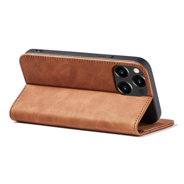 Rudas dėklas-knygutė Magnet Fancy Case telefonui APPLE IPHONE 13 PRO MAX