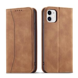Rudas dėklas-knygutė Magnet Fancy Case telefonui APPLE IPHONE 12