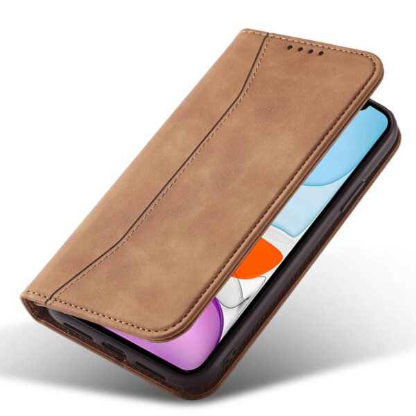 Rudas dėklas-knygutė Magnet Fancy Case telefonui APPLE IPHONE 12