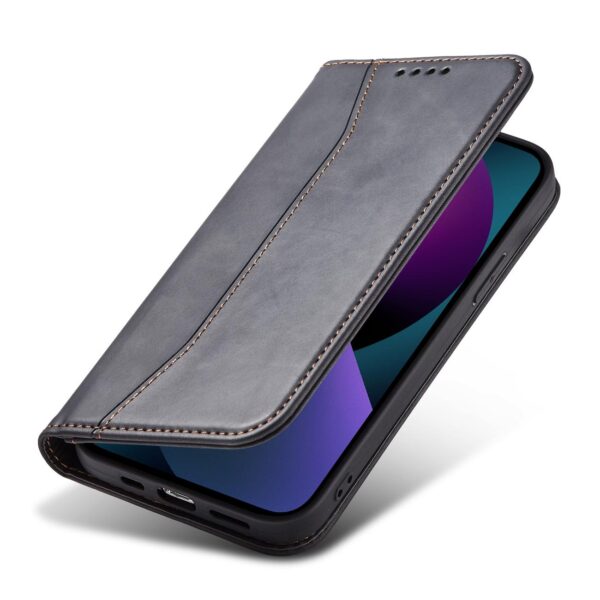 Juodas dėklas-knygutė Magnet Fancy Case telefonui APPLE IPHONE 13 MINI