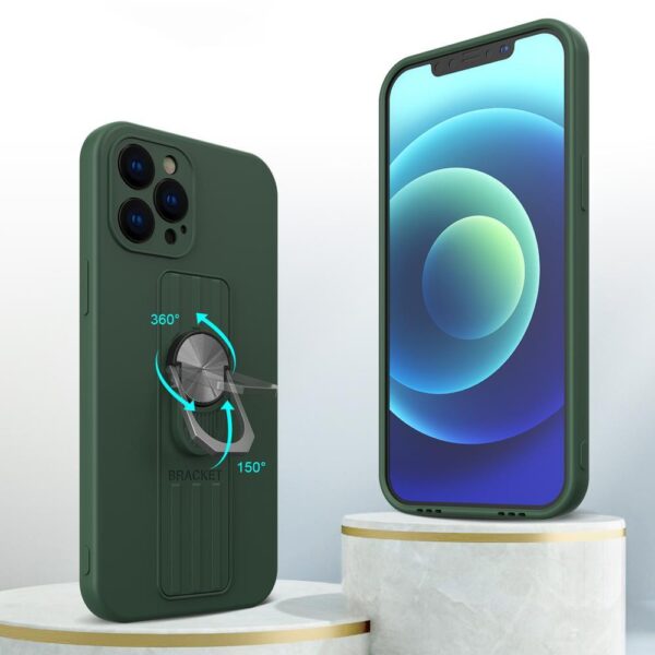Juodas silikoninis dėklas Ring Case telefonui XIAOMI REDMI NOTE 11 PRO PLUS 5G / 11 PRO 5G / 11 PRO